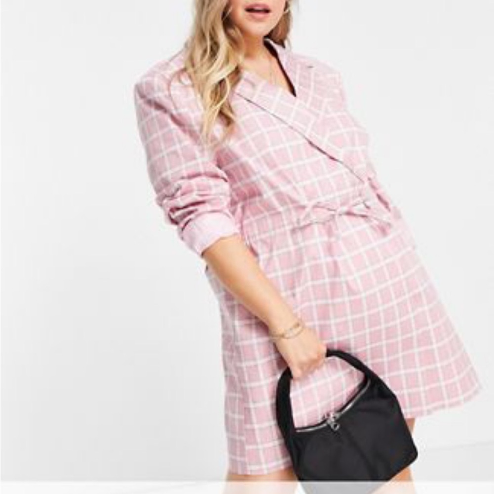 Pink wrap dress